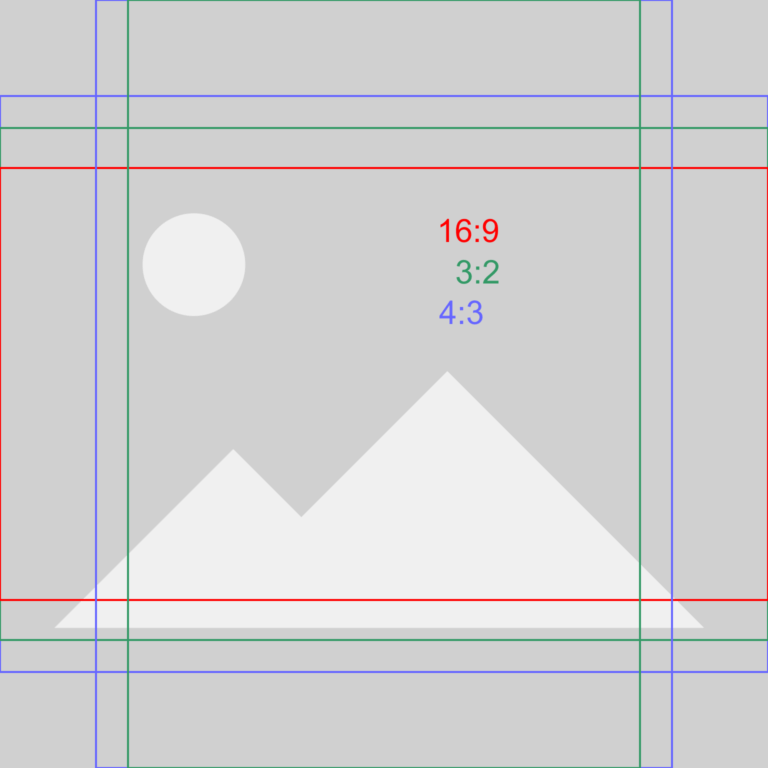 PNG Square Image Placeholder with Ratio Frames