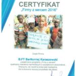 certyfikat UNICEF firma z sercem 2016