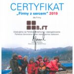 certyfikat UNICEF firma z sercem 2019