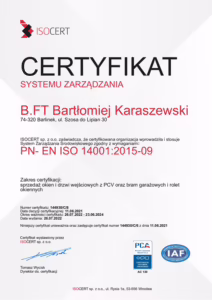 bft certyfikat iso 14001