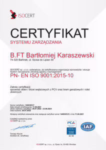 bft certyfikat iso 9001