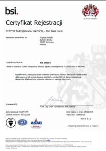 Certyfikat Rejestracji BSI